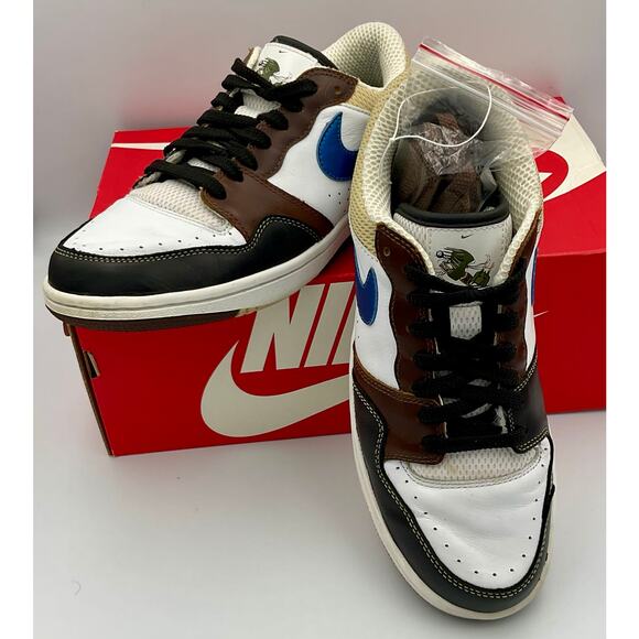 COURT FORCE LOW PREMIUM White/Military Blue-Bison  313940 141 Sz 8.5 #206 - Picture 9 of 11